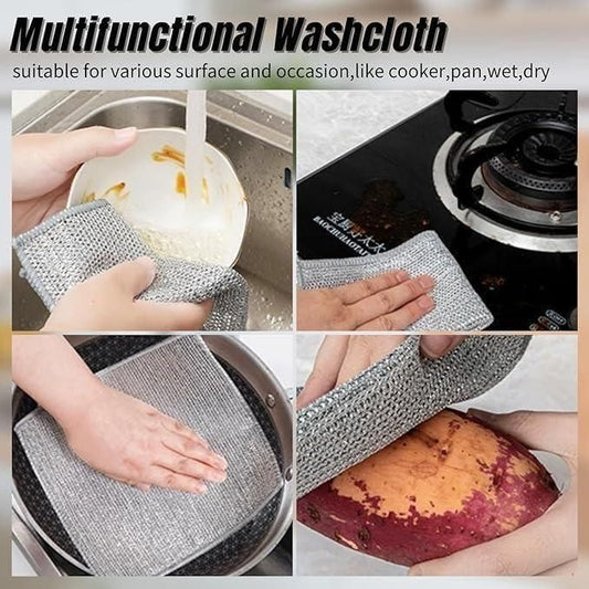 Non Scratch Dish Wash Cloths Pack of 10 (Buy 5 Get 5 Free)